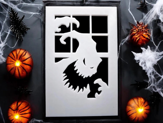 Halloween Dekoration - Boogie am Fenster für gruselige Stimmung, Fensterdekoration, Halloween-Party, gruselige Deko Ideen