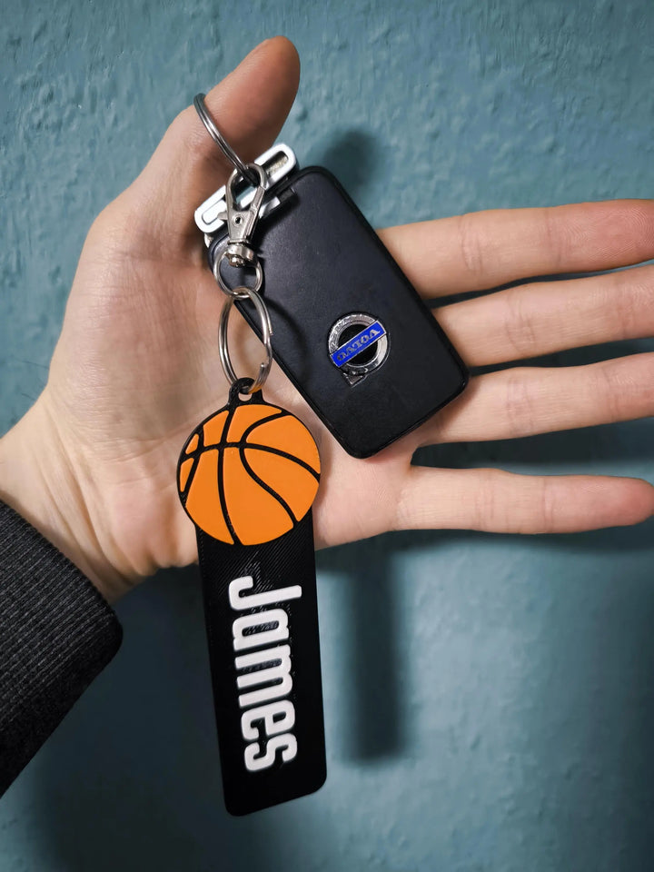 Personalisierter Basketball Taschenanhänger – Schlüsselanhänger mit Name – Perfektes Geschenk für Basketballfans & Sporttaschen Zubehör