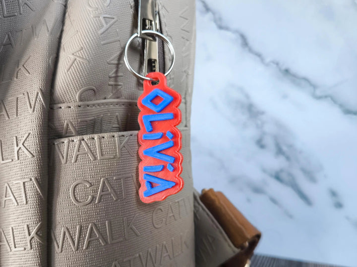 Personalisierter Schlüsselanhänger für Tasche, Geschenk zum Geburtstag oder Jubiläum, Namensschilder für Kindergarten & Schule